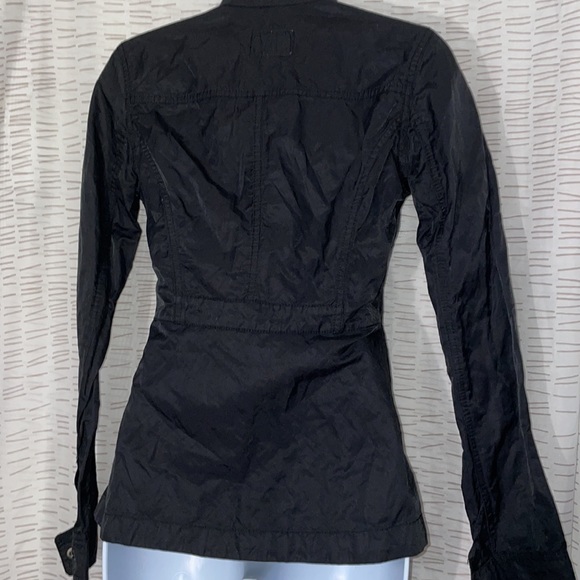 Converse black zip up moto jacket XS 4 pockets lightweight - Picture 3 of 10